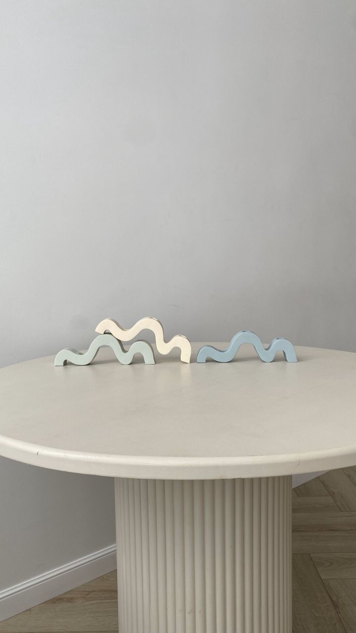 Подсвечник «WĀVE» для длинных свечей #1